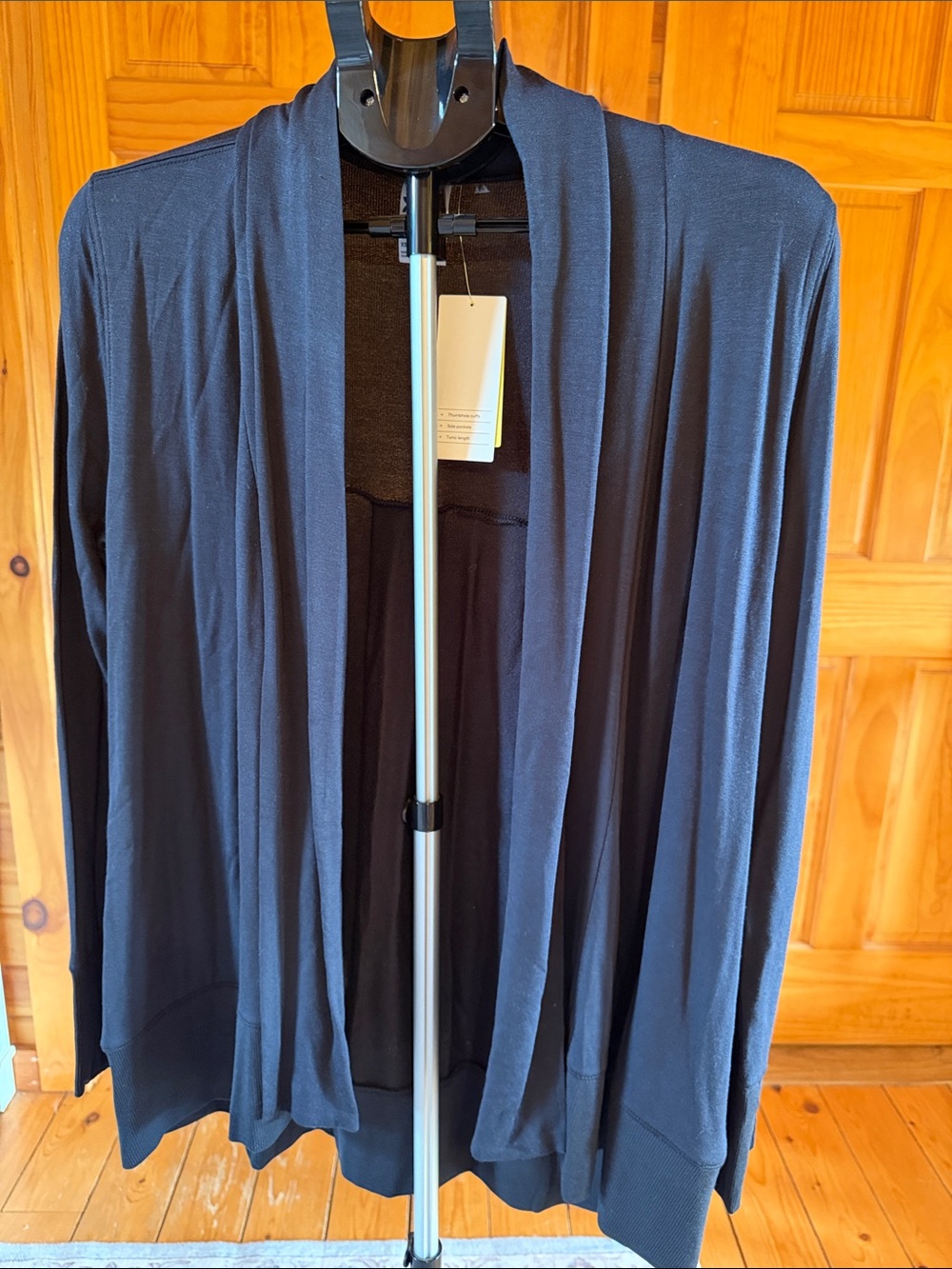 all in motion Black Open-Front Women's drapey active jacket/Cardigan